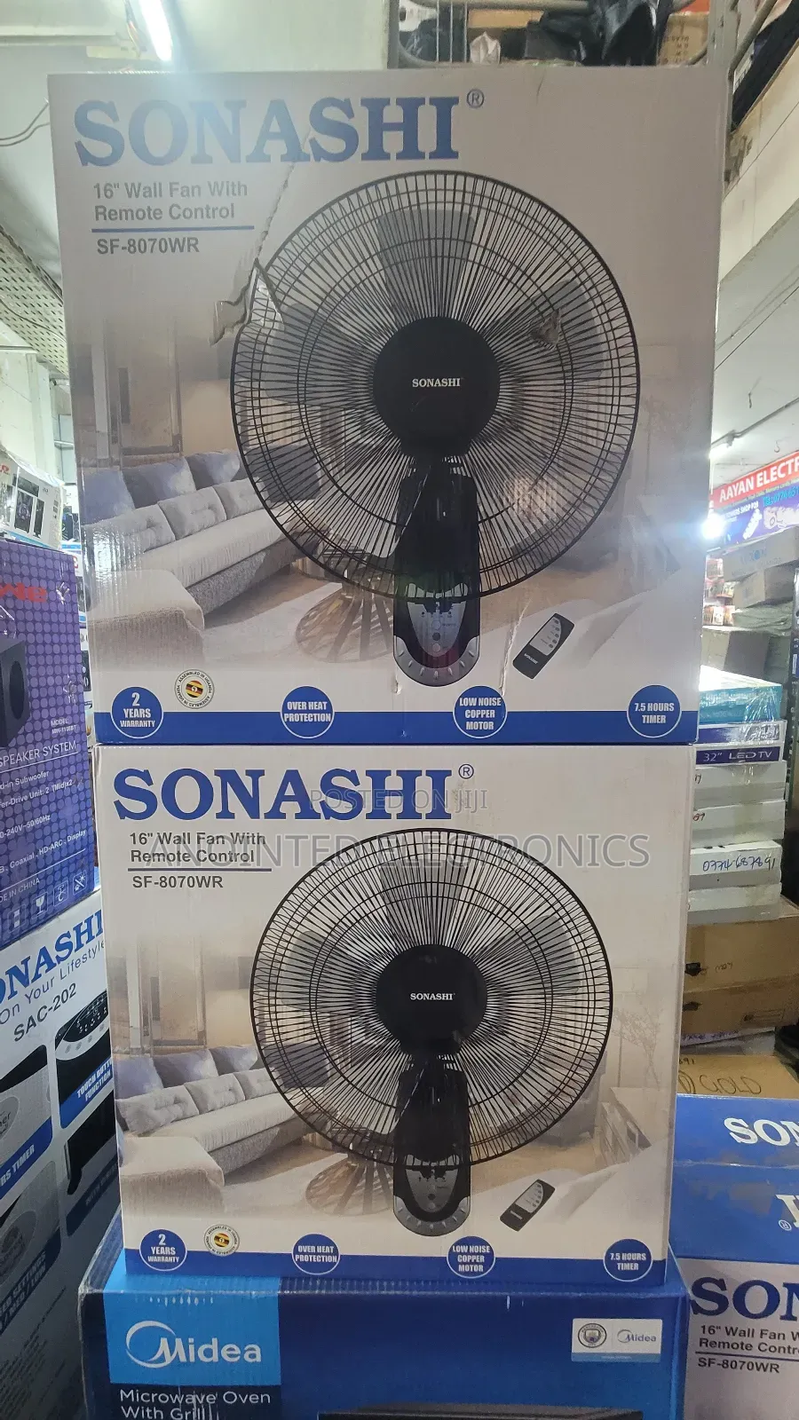 Sonashi Black Wall Fan Remote