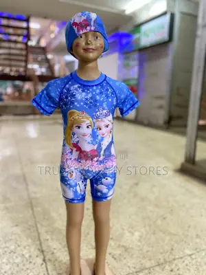 Kid’S Swimming Costumes With Cap 3-12years