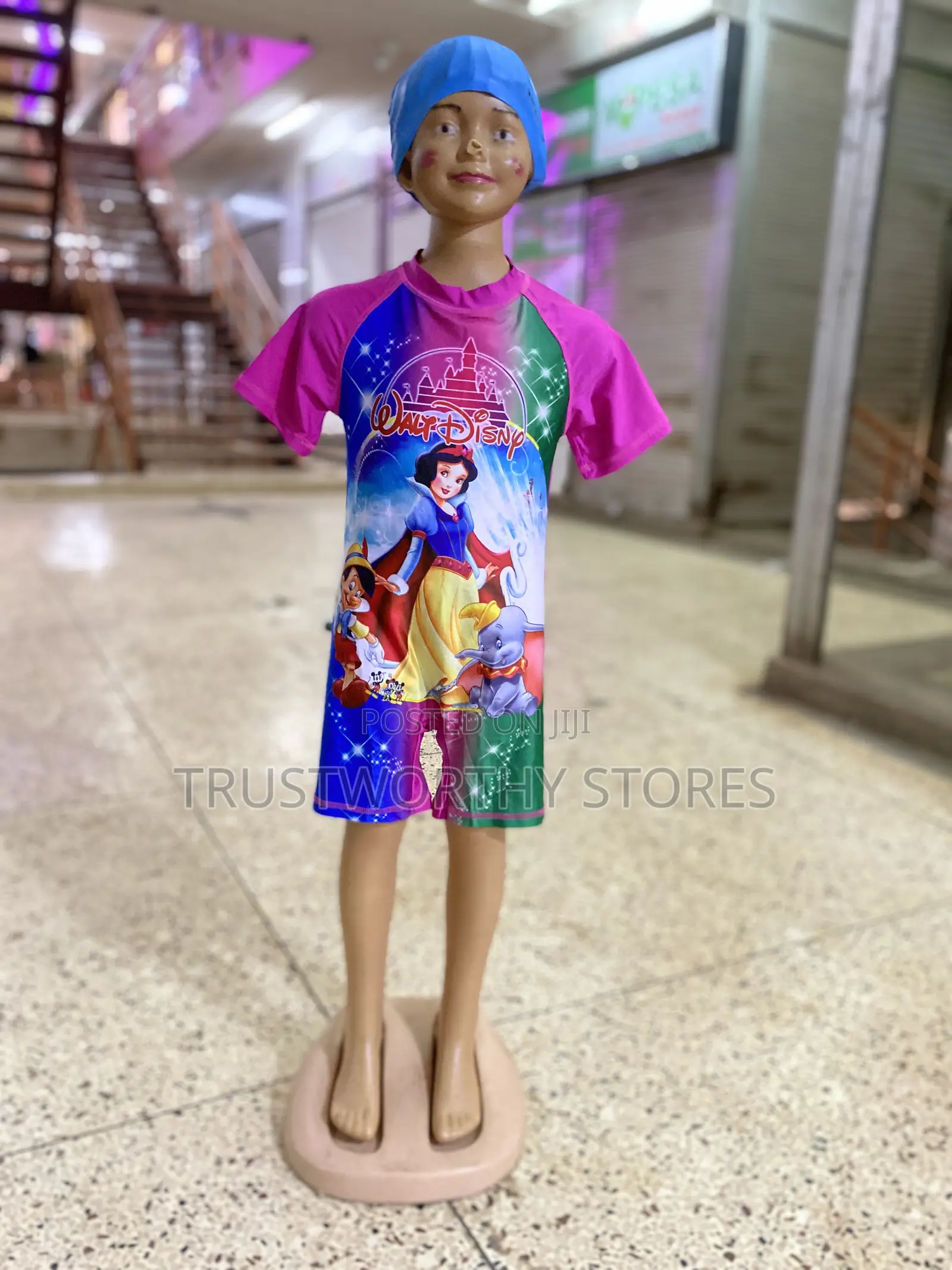 Kid’S Swimming Costumes With Cap 3-12years