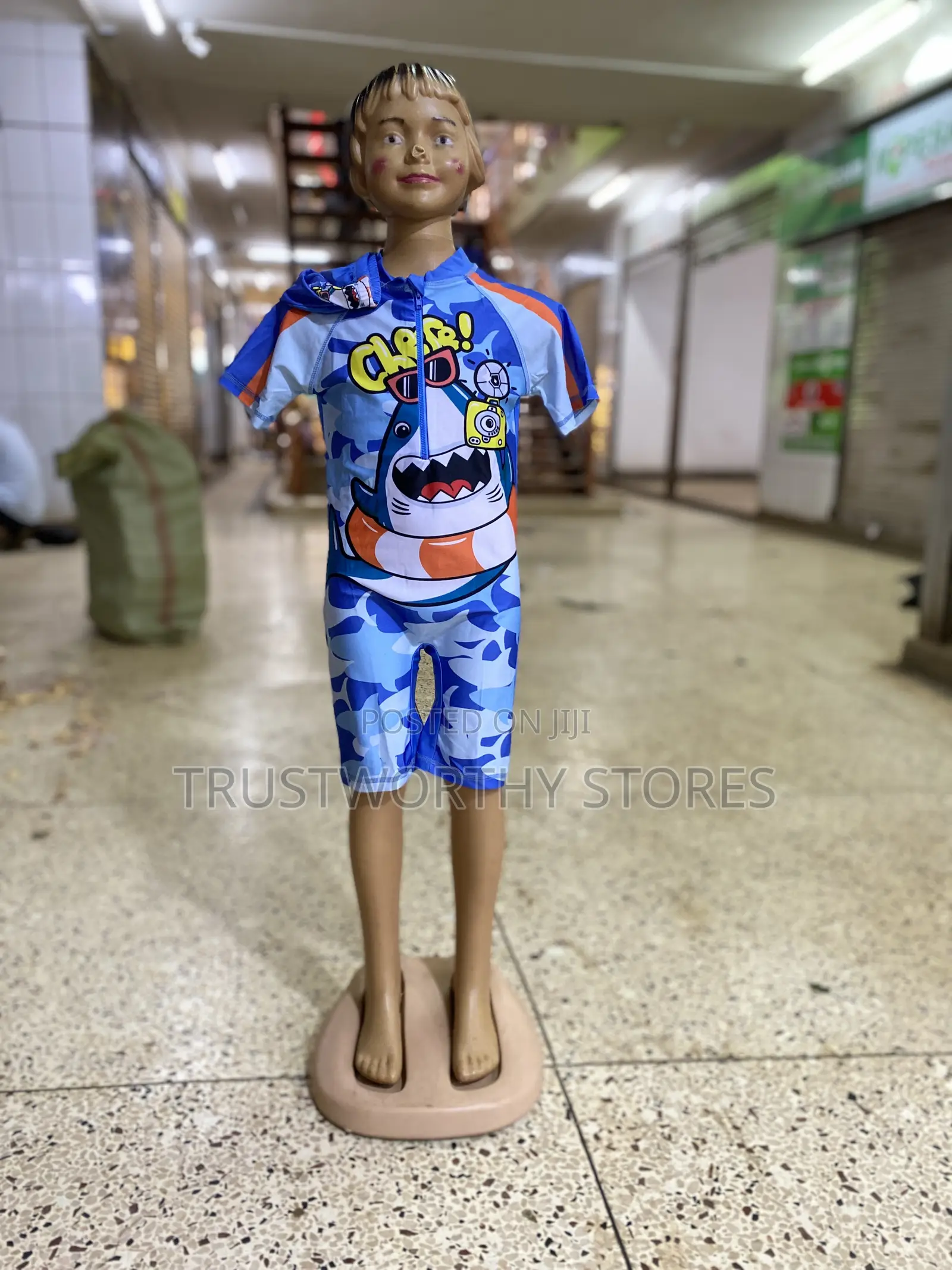 Kid’S Swimming Costumes With Cap 3-12years