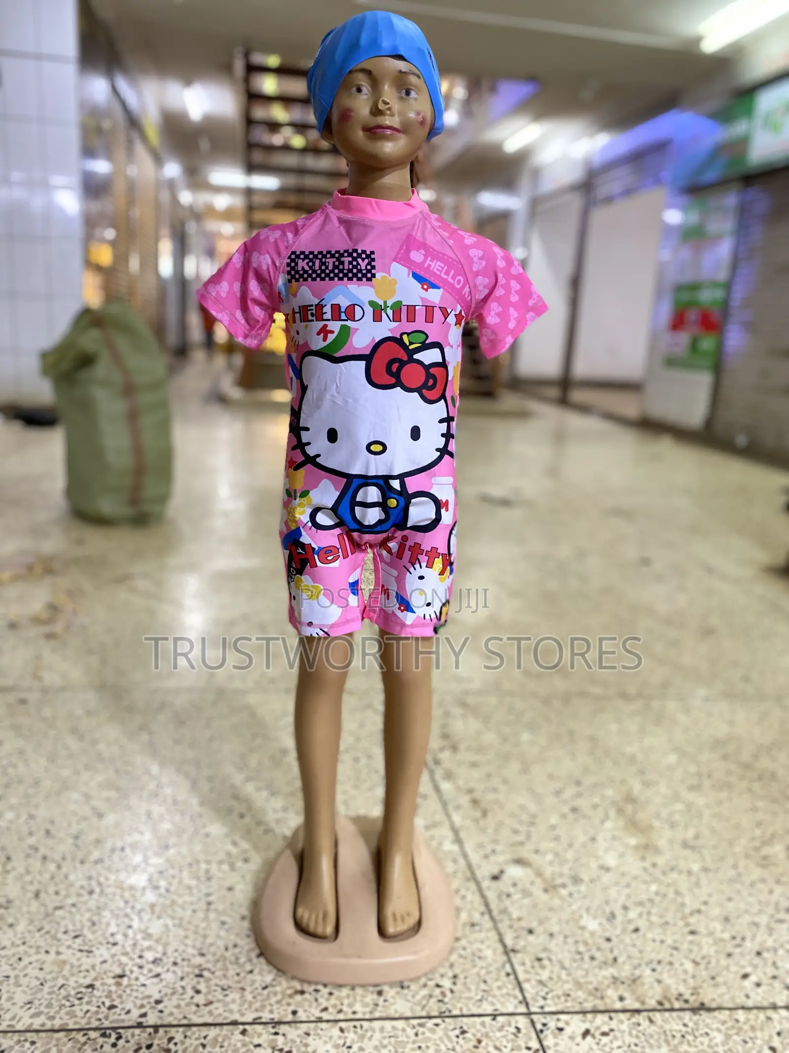 Kid’S Swimming Costumes With Cap 3-12years