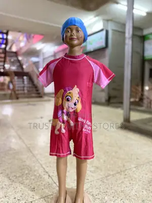 Kid’S Swimming Costumes With Cap 3-12years