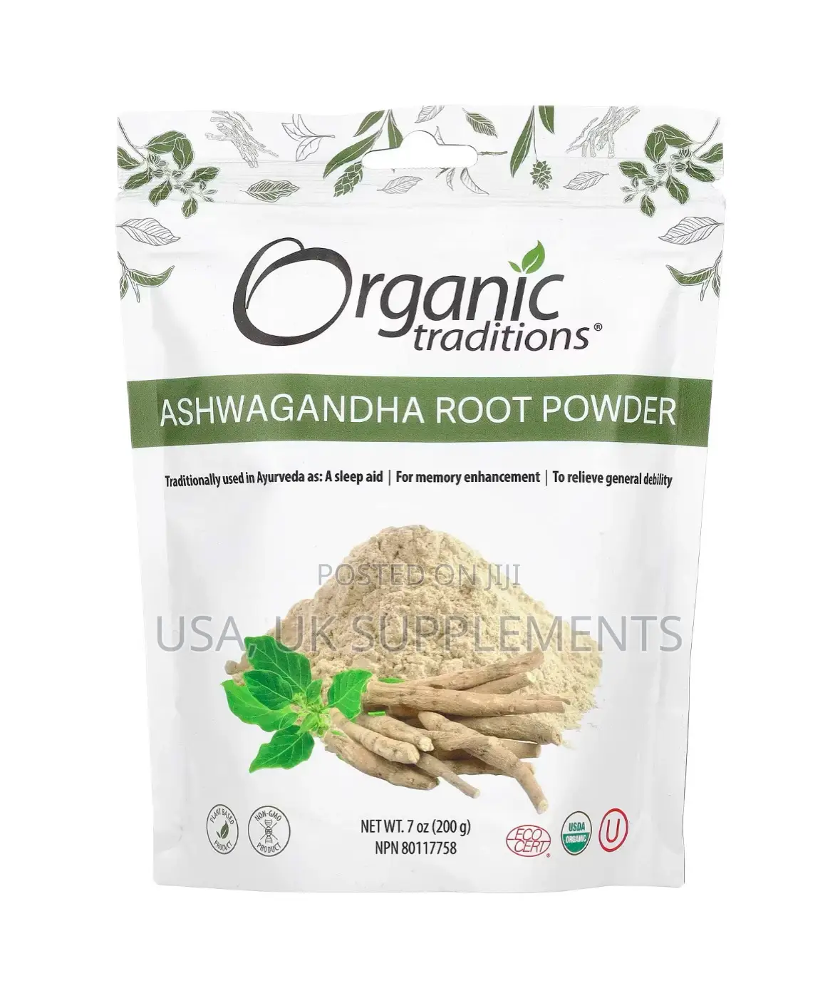 Organic Ashwagandha Root Powder 200grams