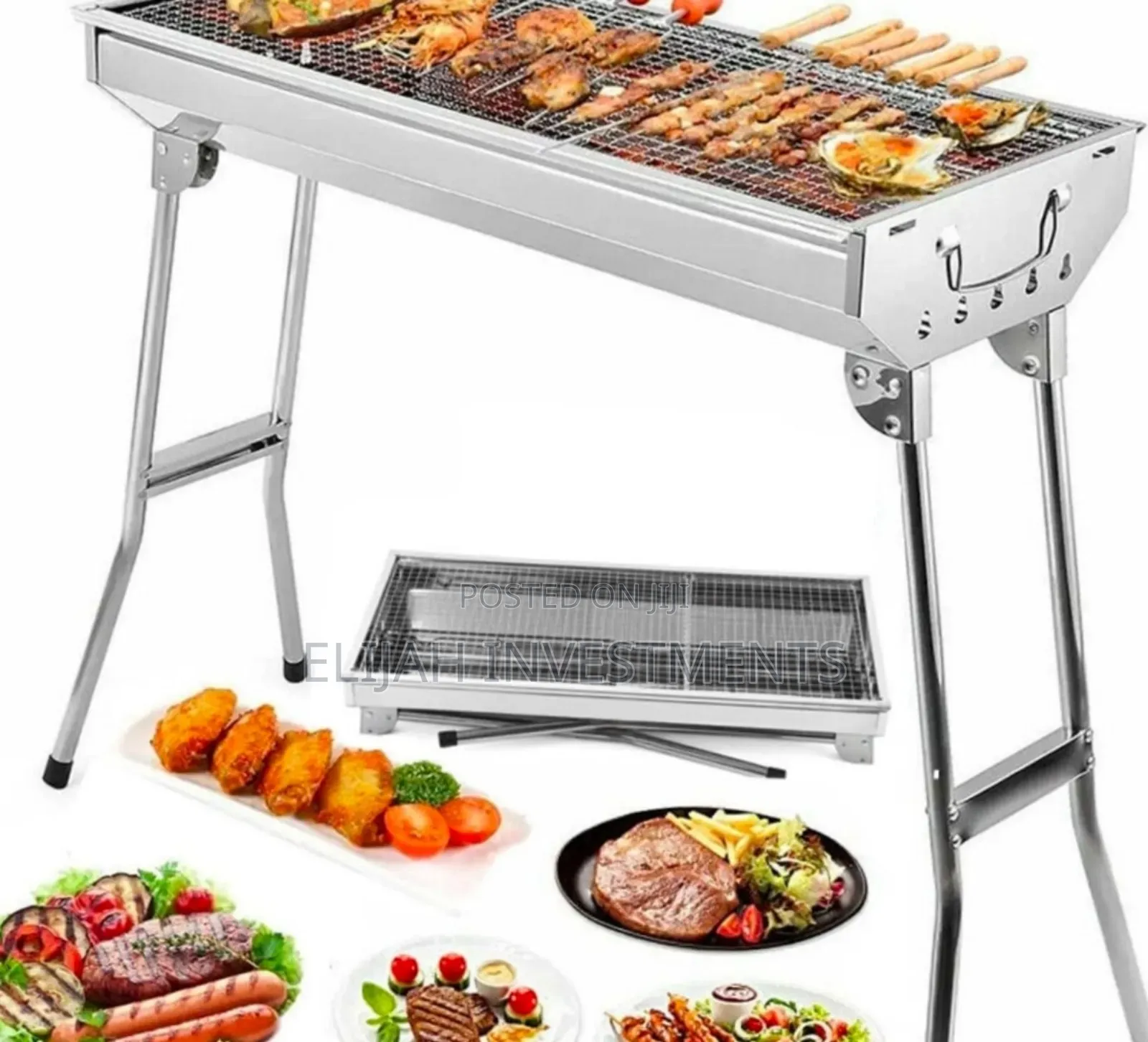 Portable Stainless Steel Foldable BBQ Grill