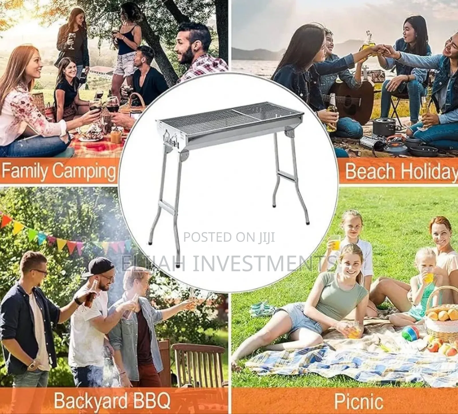 Portable Stainless Steel Foldable BBQ Grill