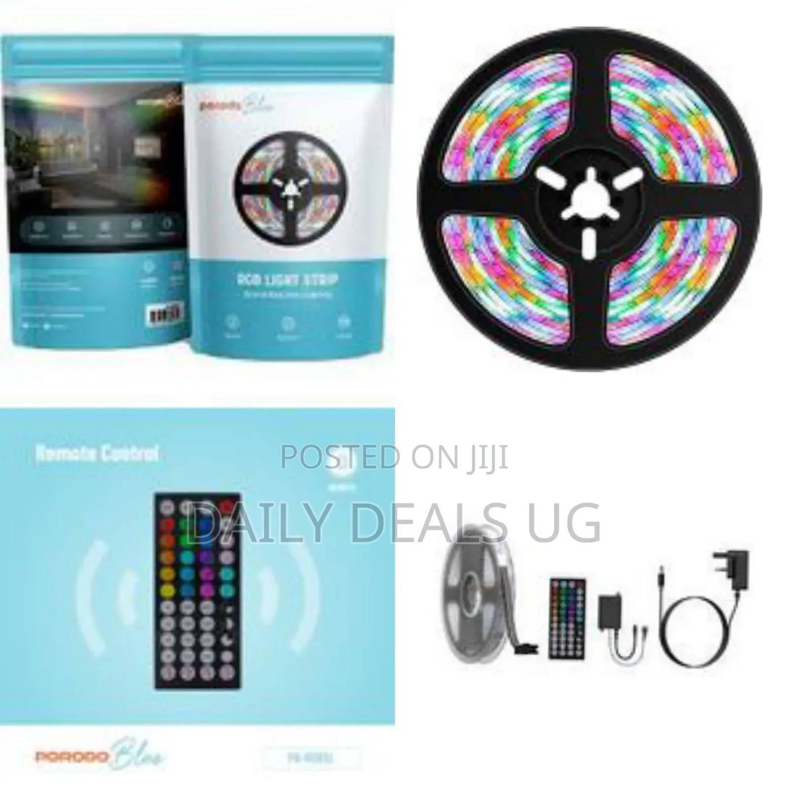 Porodo RGB Light Strip, Sound Reactive Light Strip, 5meters