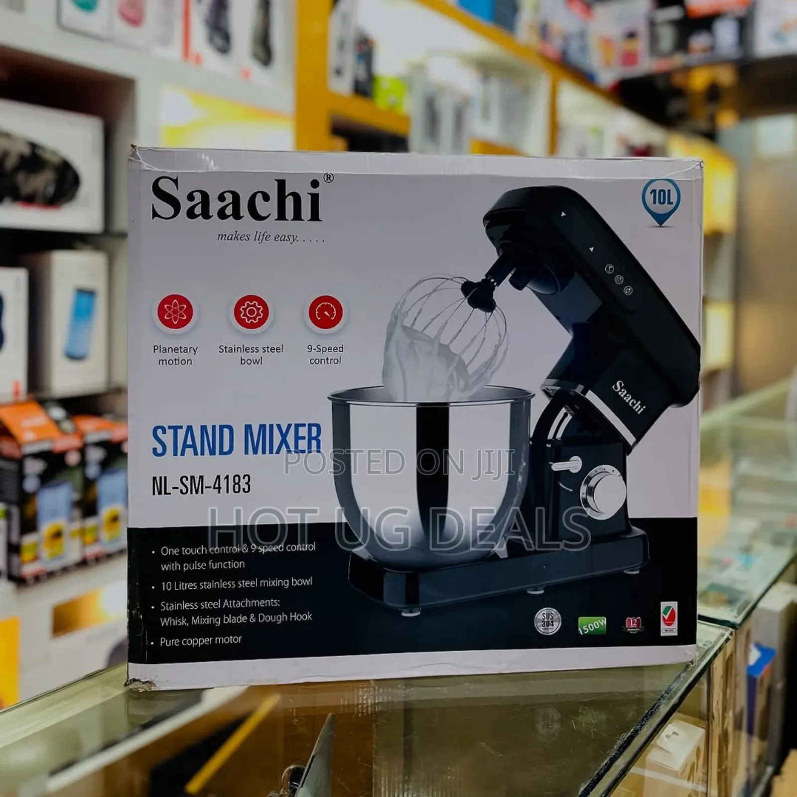 Saachi 10l Stainless Steel Multifunction Kitchen Food Stand Mixer