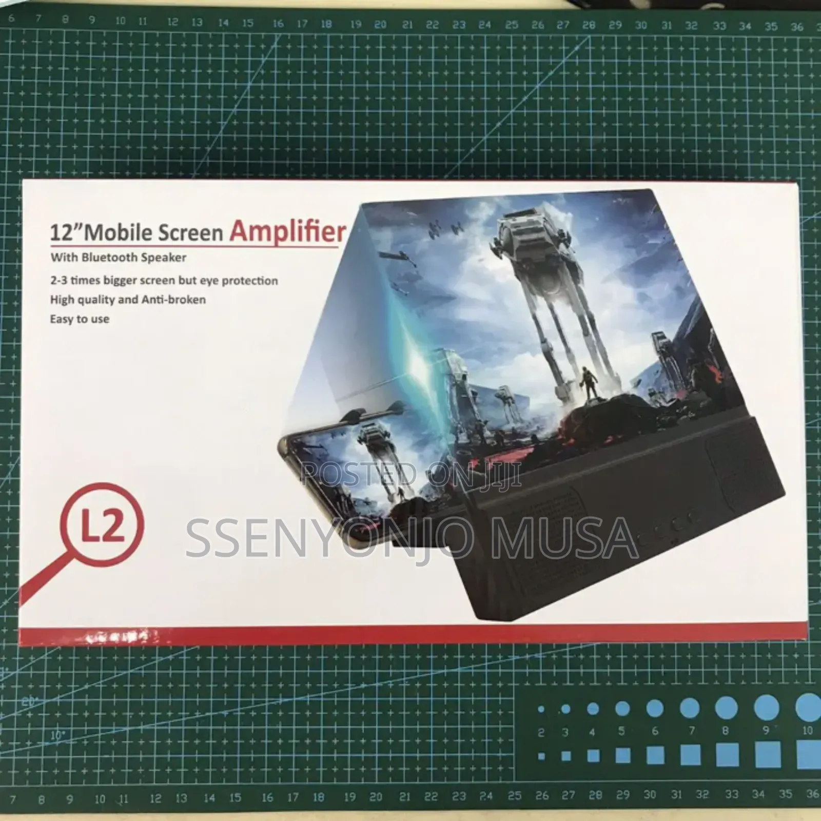 12" Mobile Screen Amplifier With Bluetooth Speaker –3d Hd Phone Screen