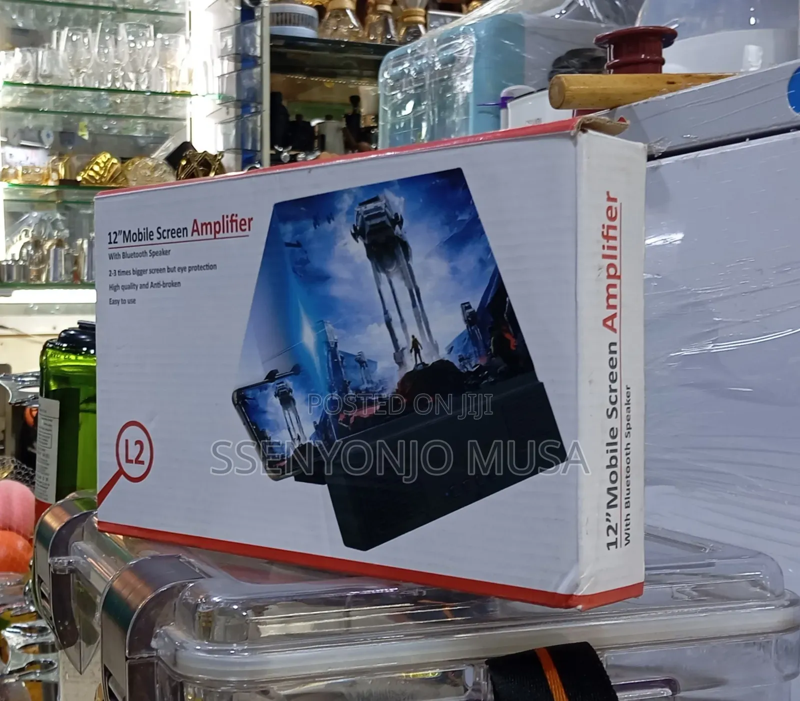 12" Mobile Screen Amplifier With Bluetooth Speaker –3d Hd Phone Screen