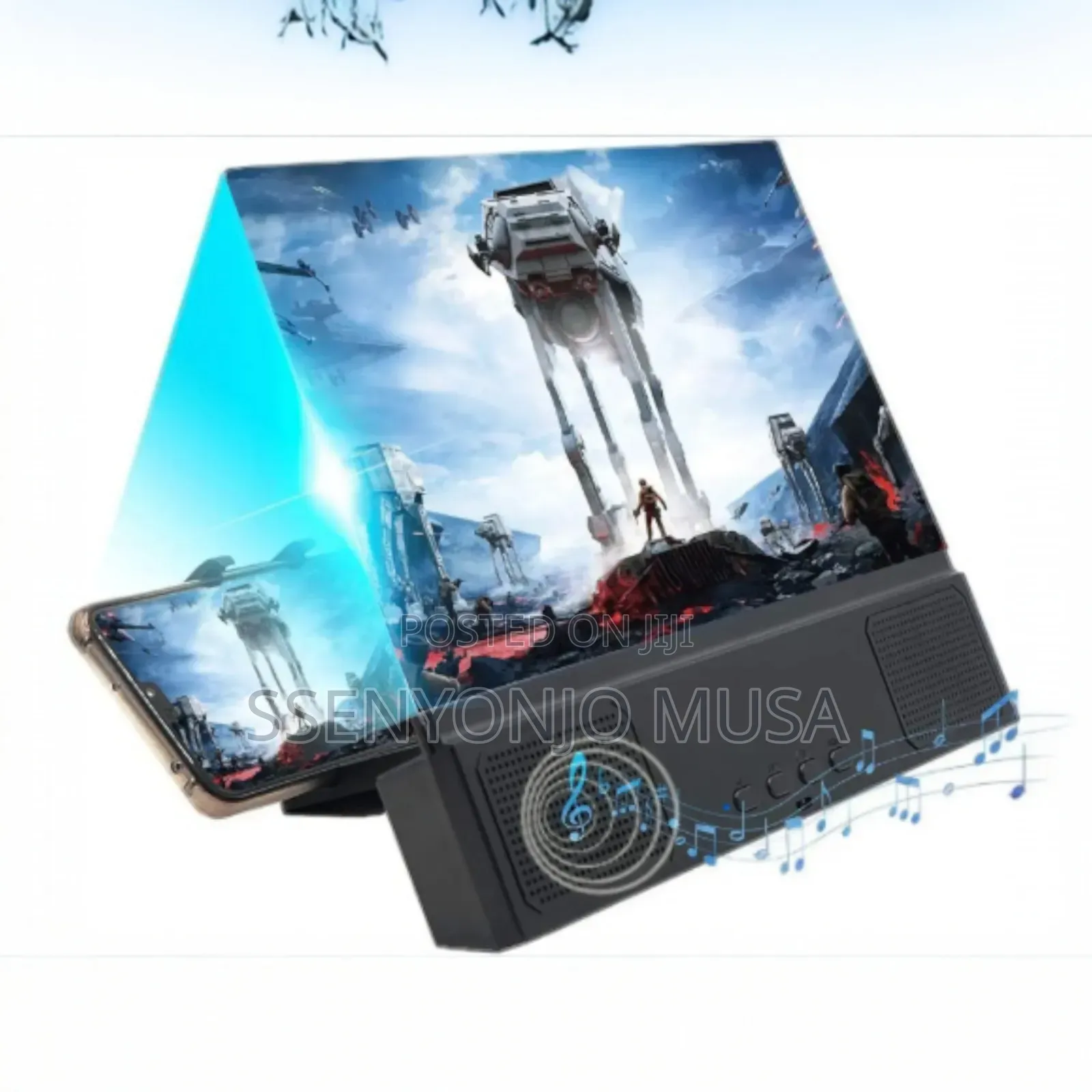 12" Mobile Screen Amplifier With Bluetooth Speaker –3d Hd Phone Screen