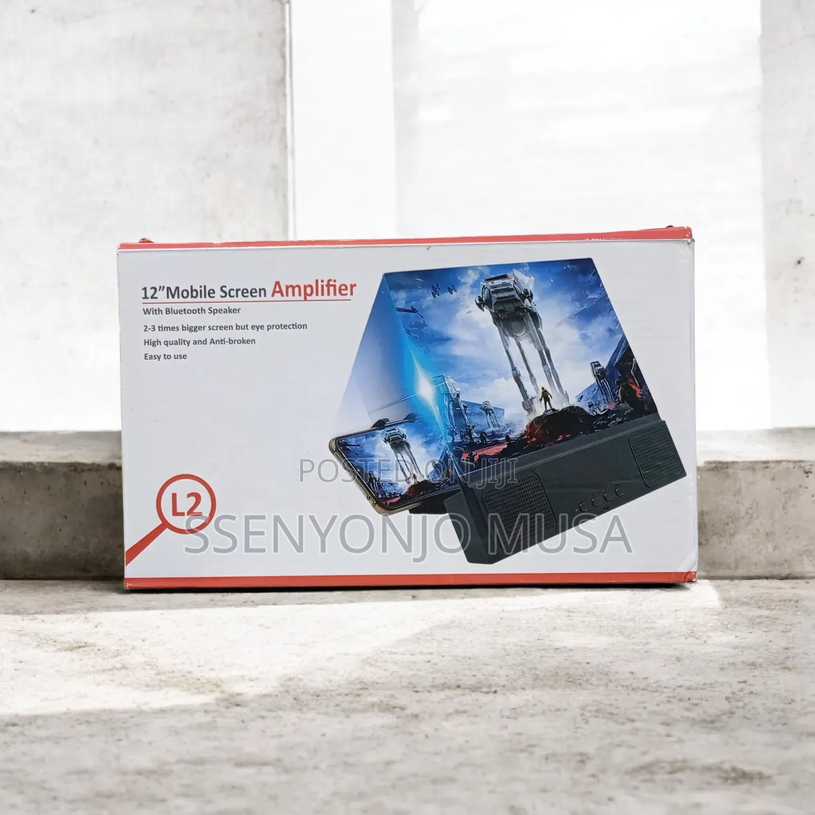 12" Mobile Screen Amplifier With Bluetooth Speaker –3d Hd Phone Screen