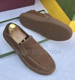 Brown Leather Clark’S Slip On Loafers