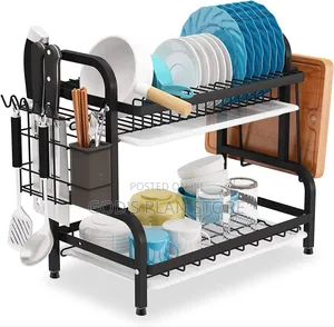 Two Tier Dish Drainer Kitchen Rack