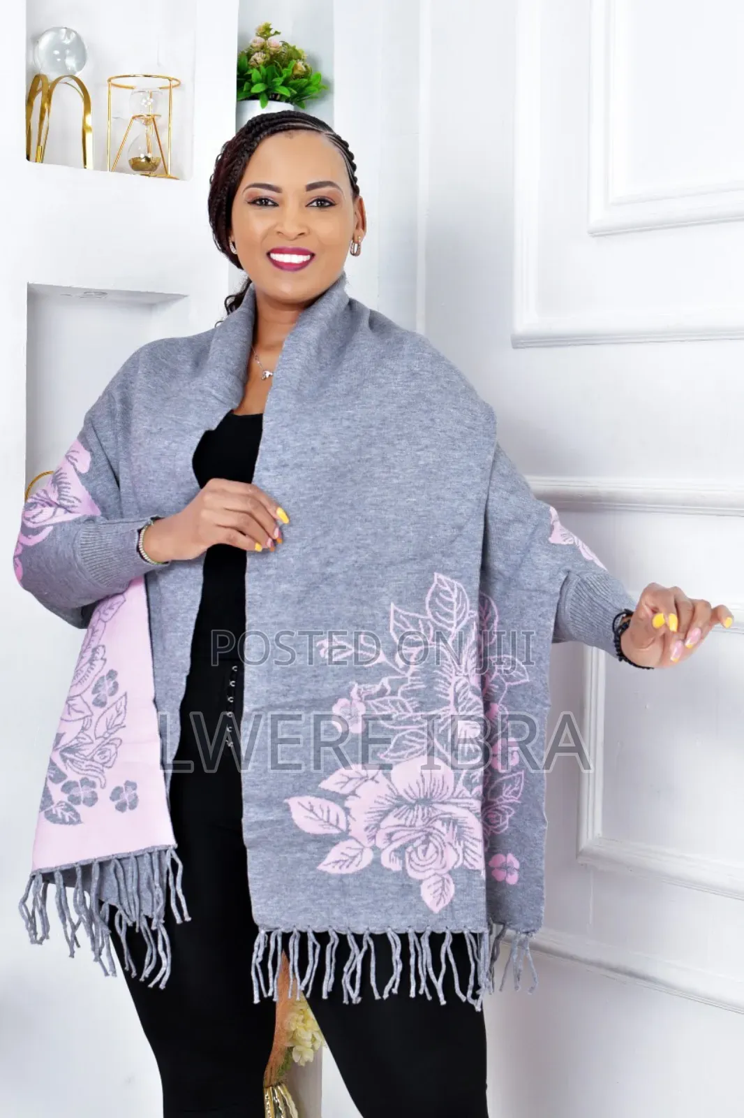 Grey Shawls Cardigans for Women