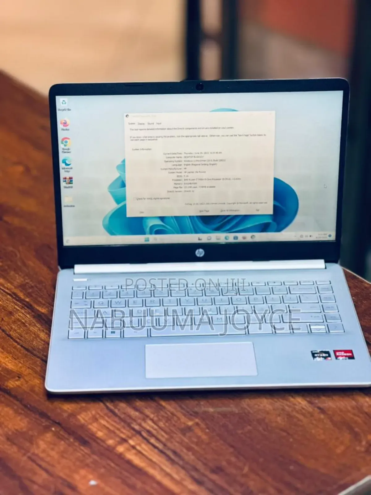 New Laptop HP 14S 8GB AMD Ryzen 7 SSD 256GB