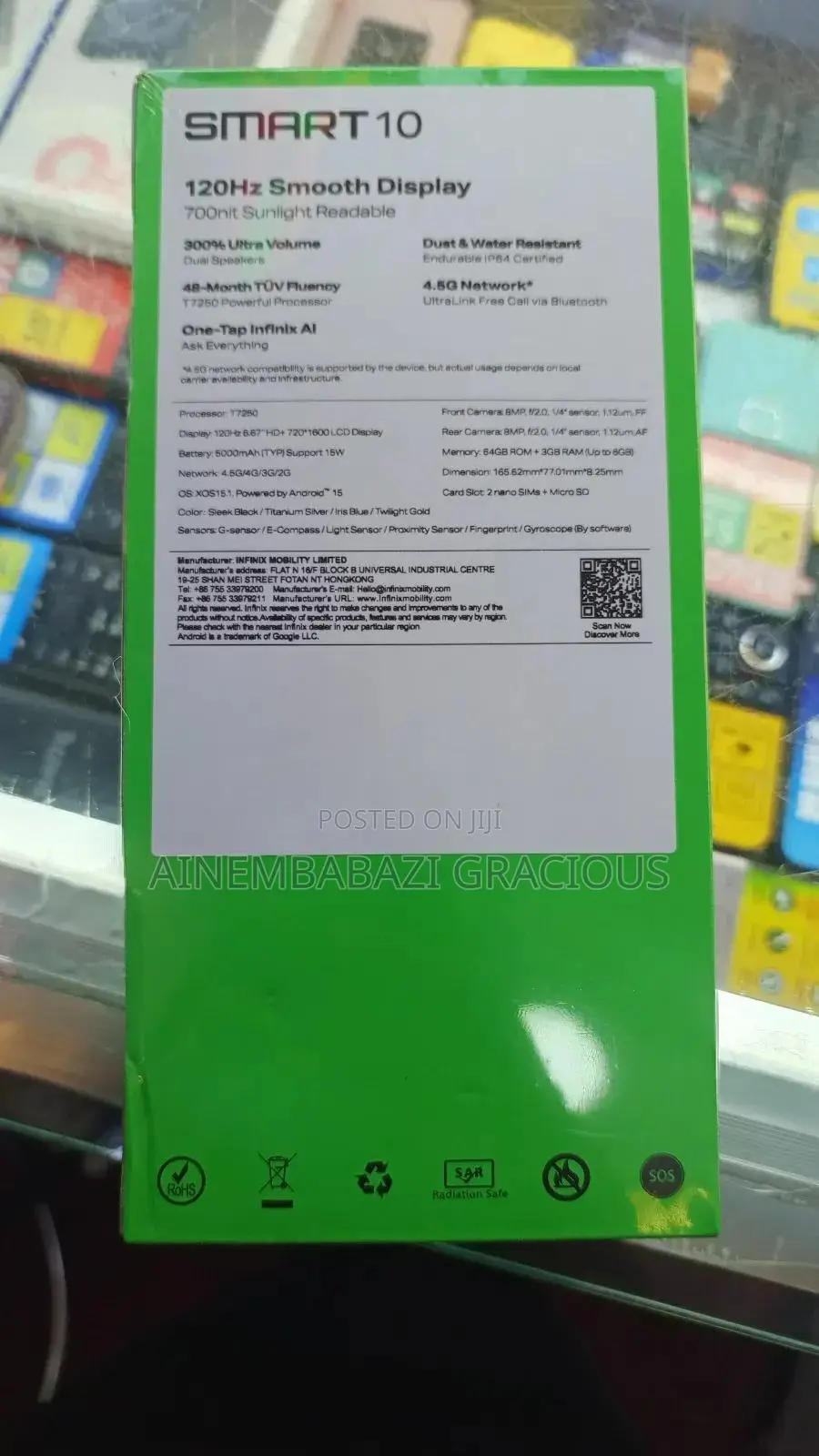New Infinix Smart 10 128 GB Black