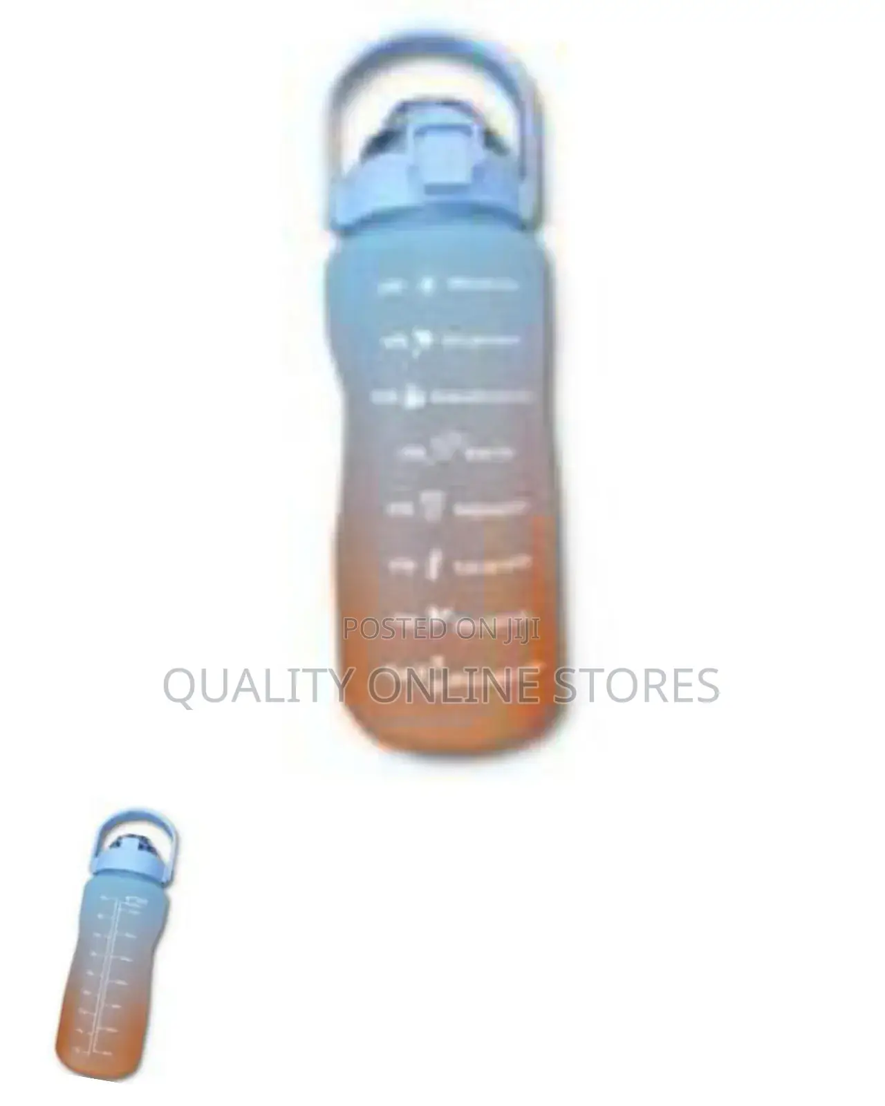 Motivational 2-Liter Gradient Water Bottle With Time Markers