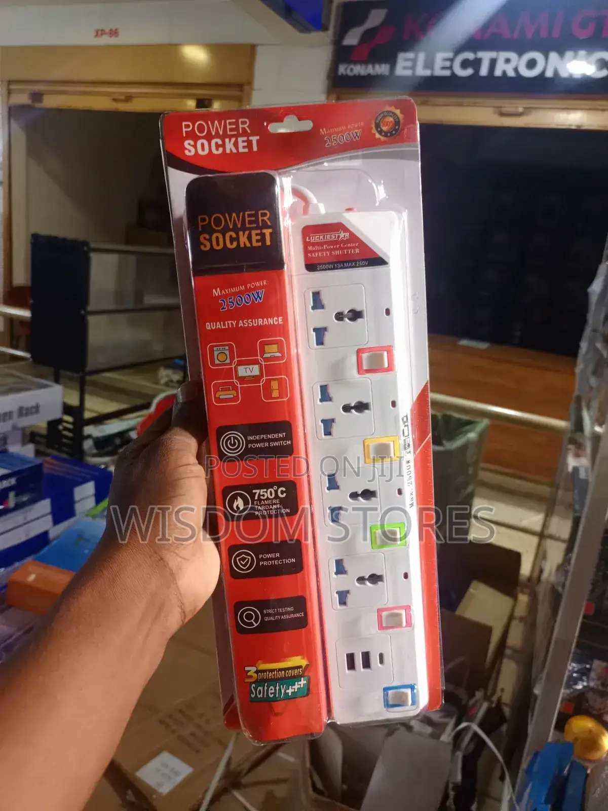 Multi-Power Socket Extension Strip.