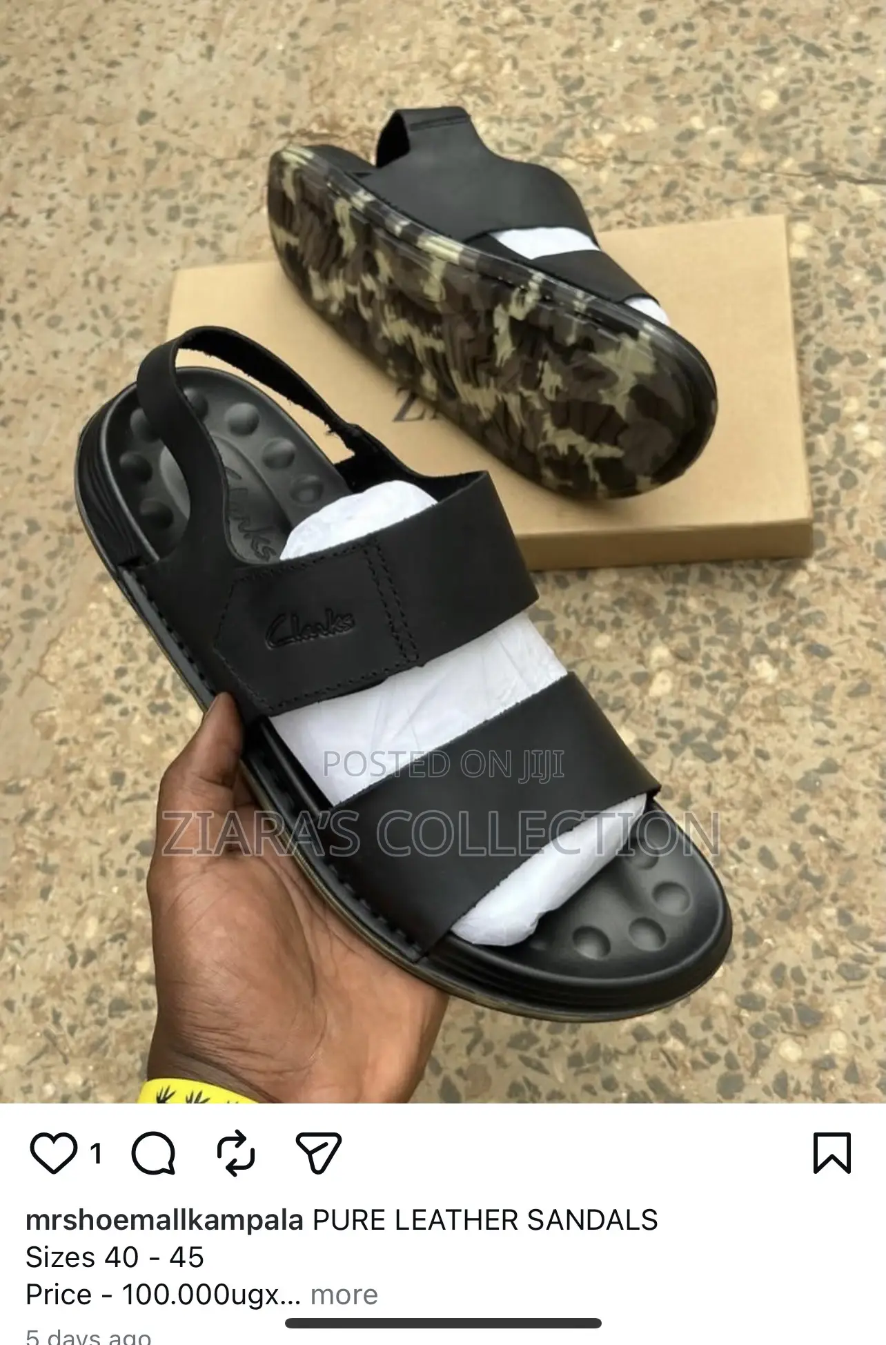Clarks Men’S Leather Sandals