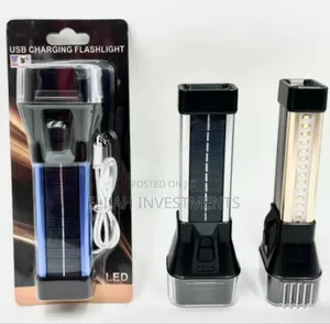 Solar-Powered, Rechargeable Led Flashlight