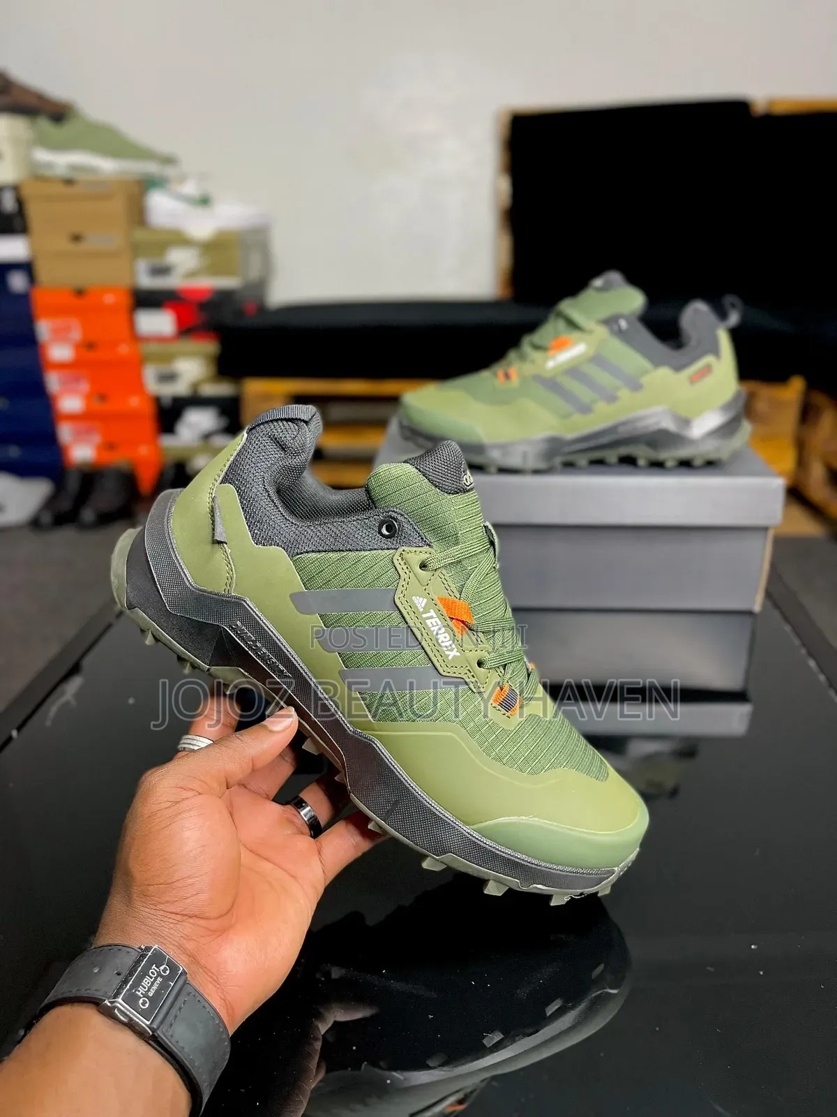 Men's Sneakers Green, Cream 40-45