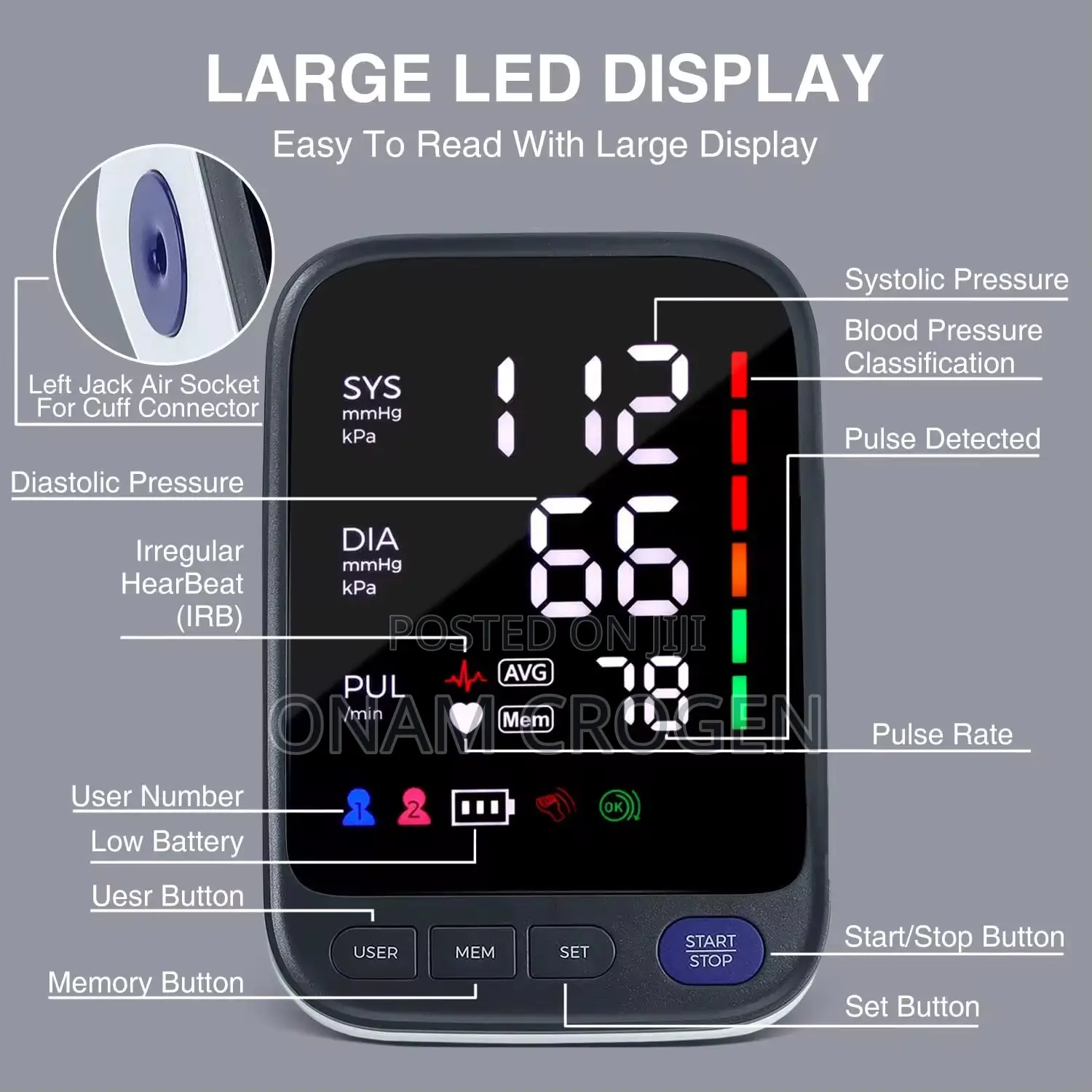 Rechargeable Blood Pressure Monitor