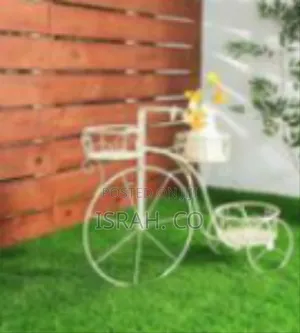 Decorative Metal Bicycle Plant Stand / Flower Holder