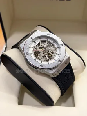 Hublot Men's Original Wrist Analog Time Piece Black Leather Strapped