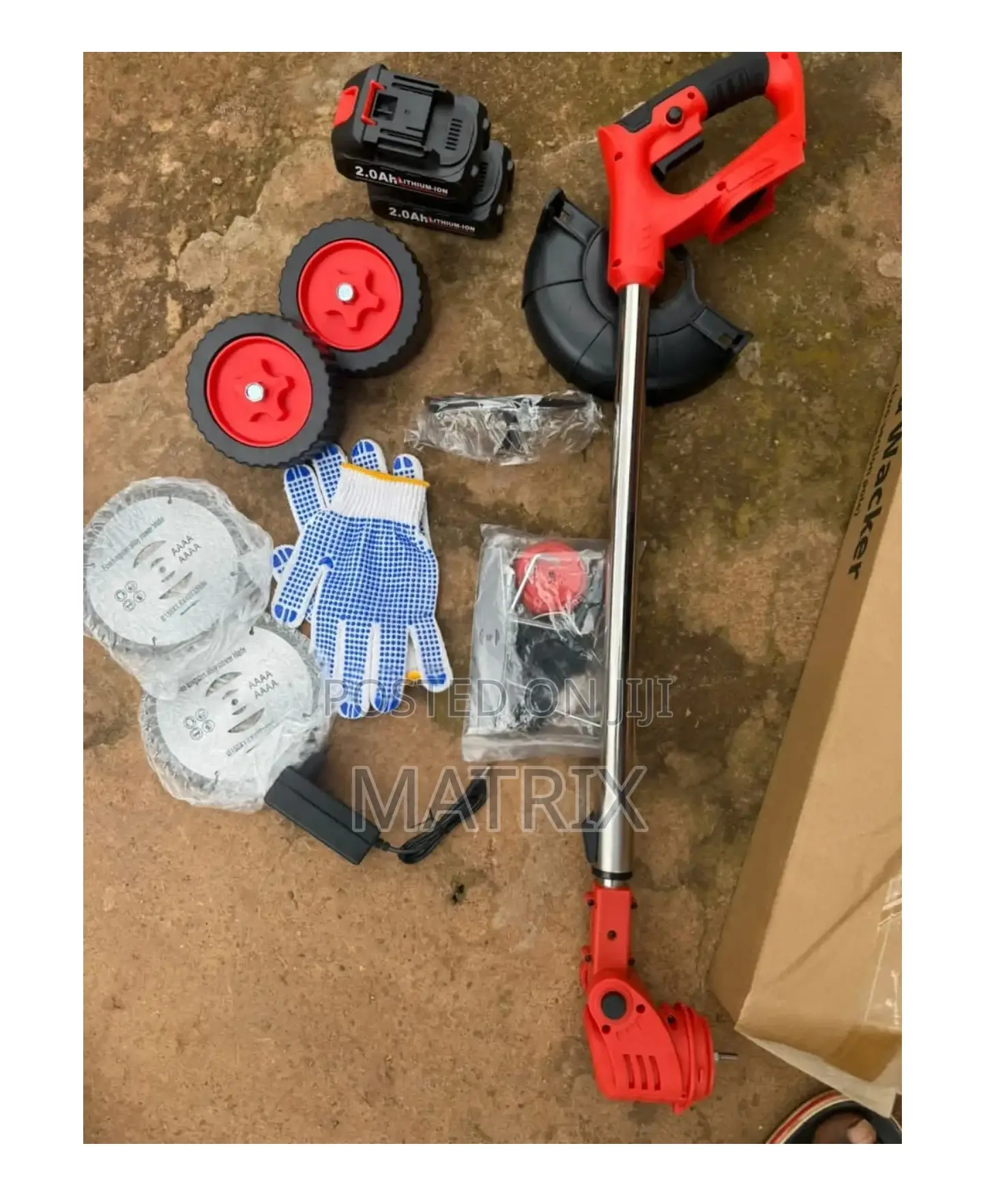 Electric Lawn Mower Grass Cutter/Lawn Mower 2 Batteries