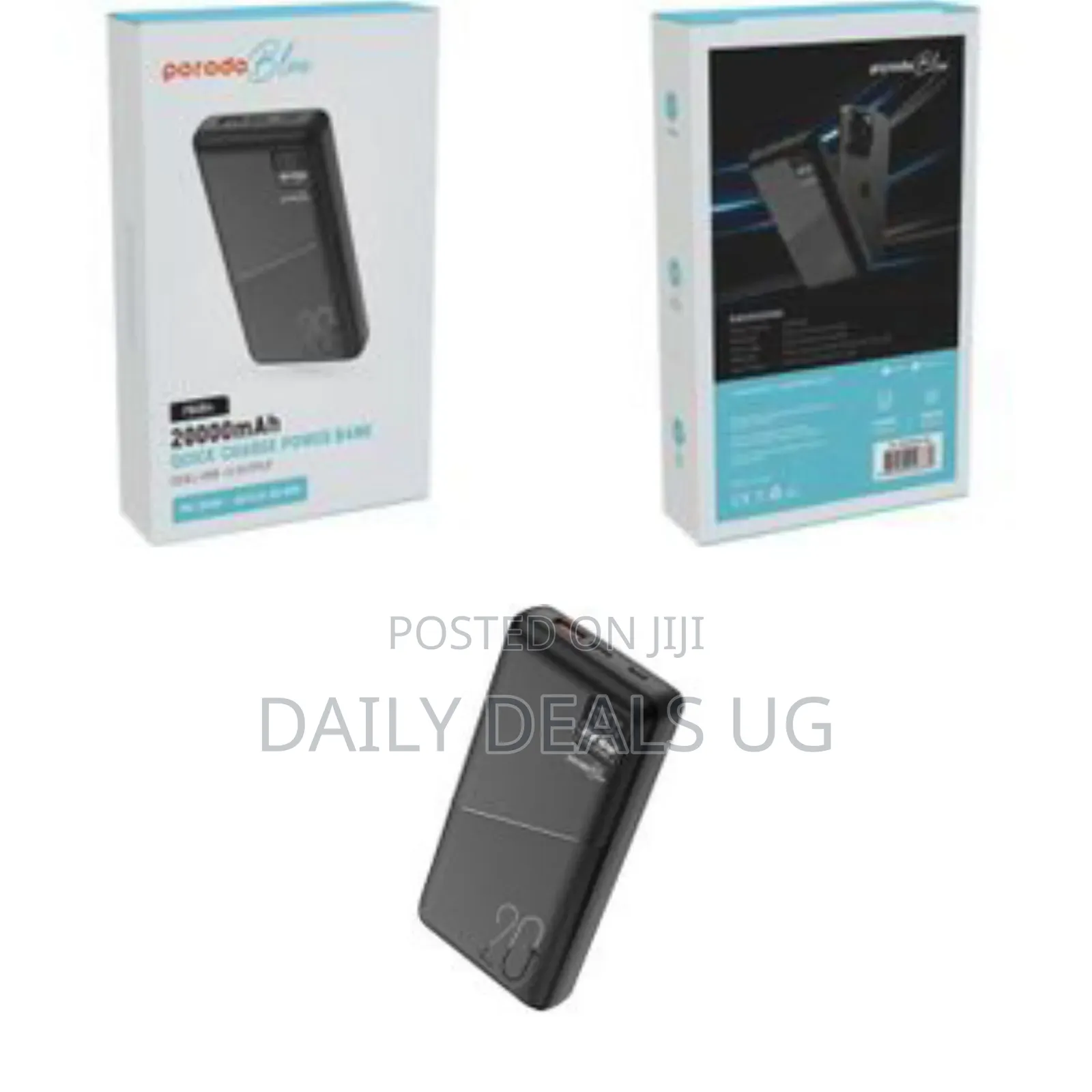 Porodo Blue Quick Charge Power Bank Mah, 20w Power Delivery, Dual