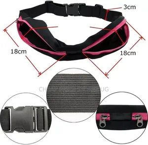 Dual Pocket Running Waist Belt Pack Pouch Bum Bag Sport - Keys