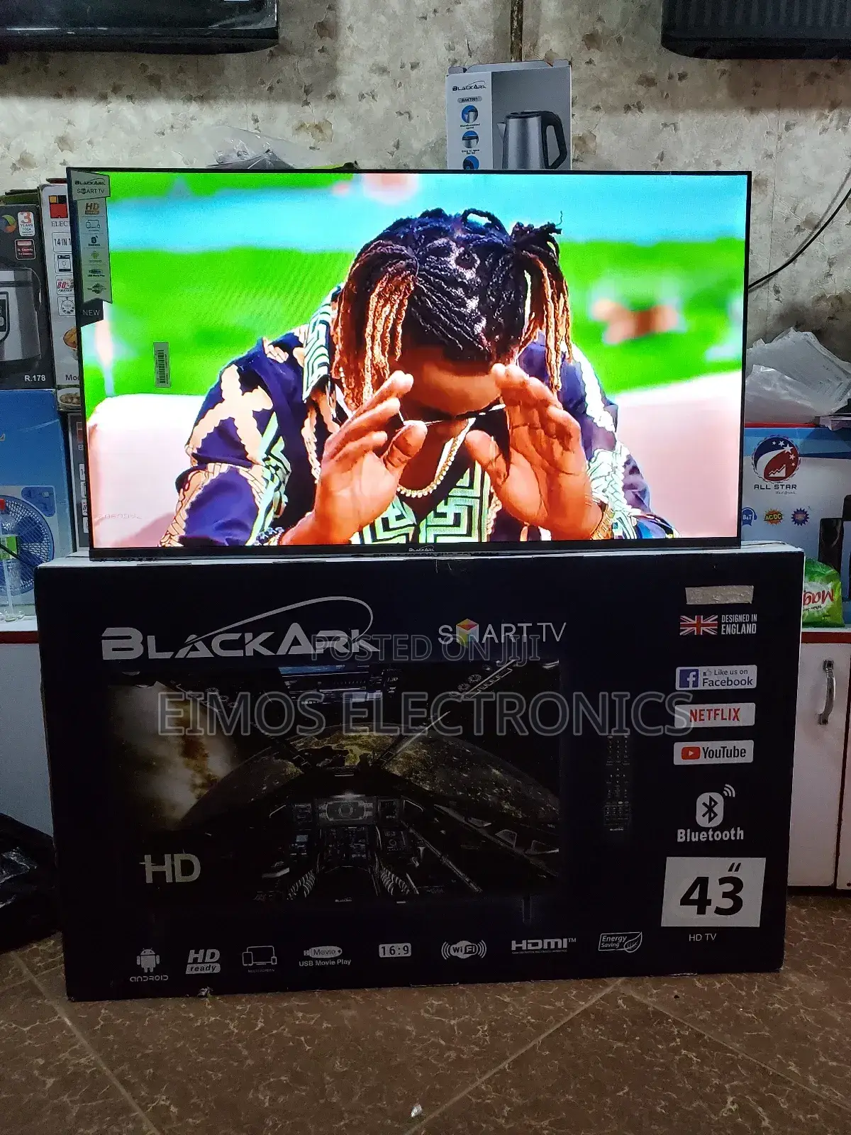 43" Black Ark Smart Television Brand New