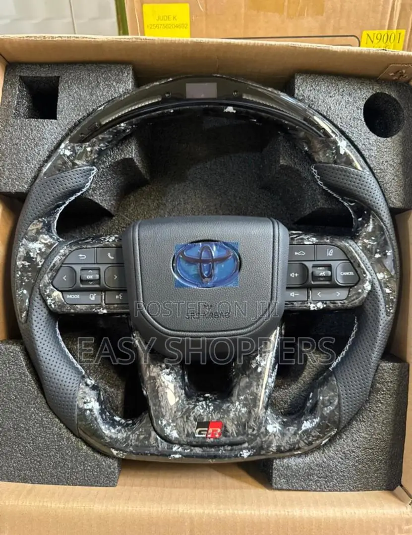 Toyota Gr Sport Carbon Fiber Steering Wheel.