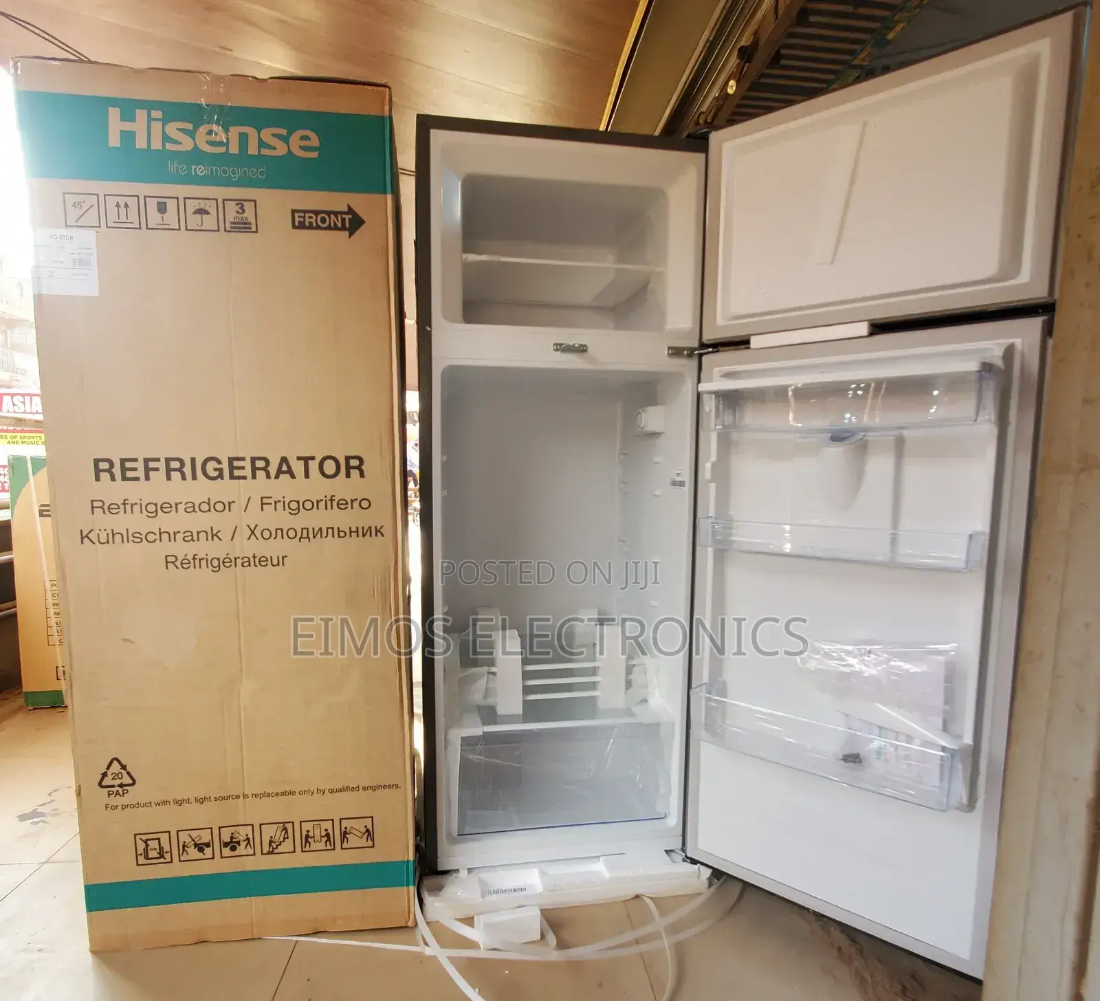 Hisense 270l Double Door Fridge-Clean and Efficient (Brand New)