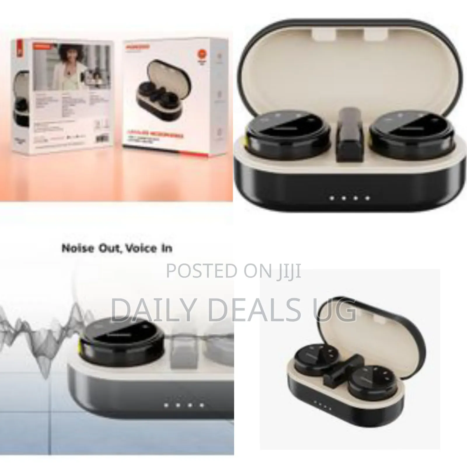Porodo Wireless Microphone Dual Mic With Charging Case Receiver