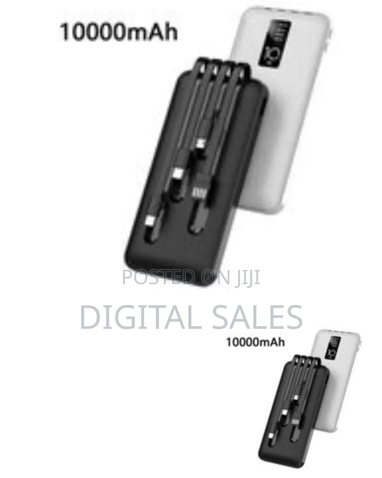 Aldeepo Fast Charging Power Bank With 4 Cables, 10000mah