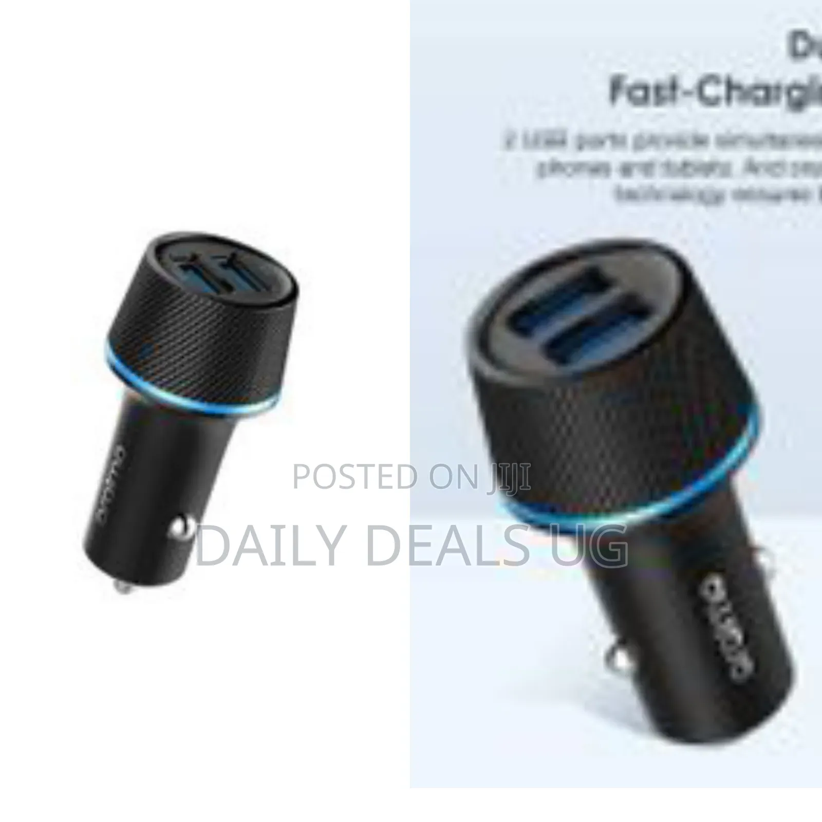 Oraimo Car Charger 10.5w Dual Ports - Black