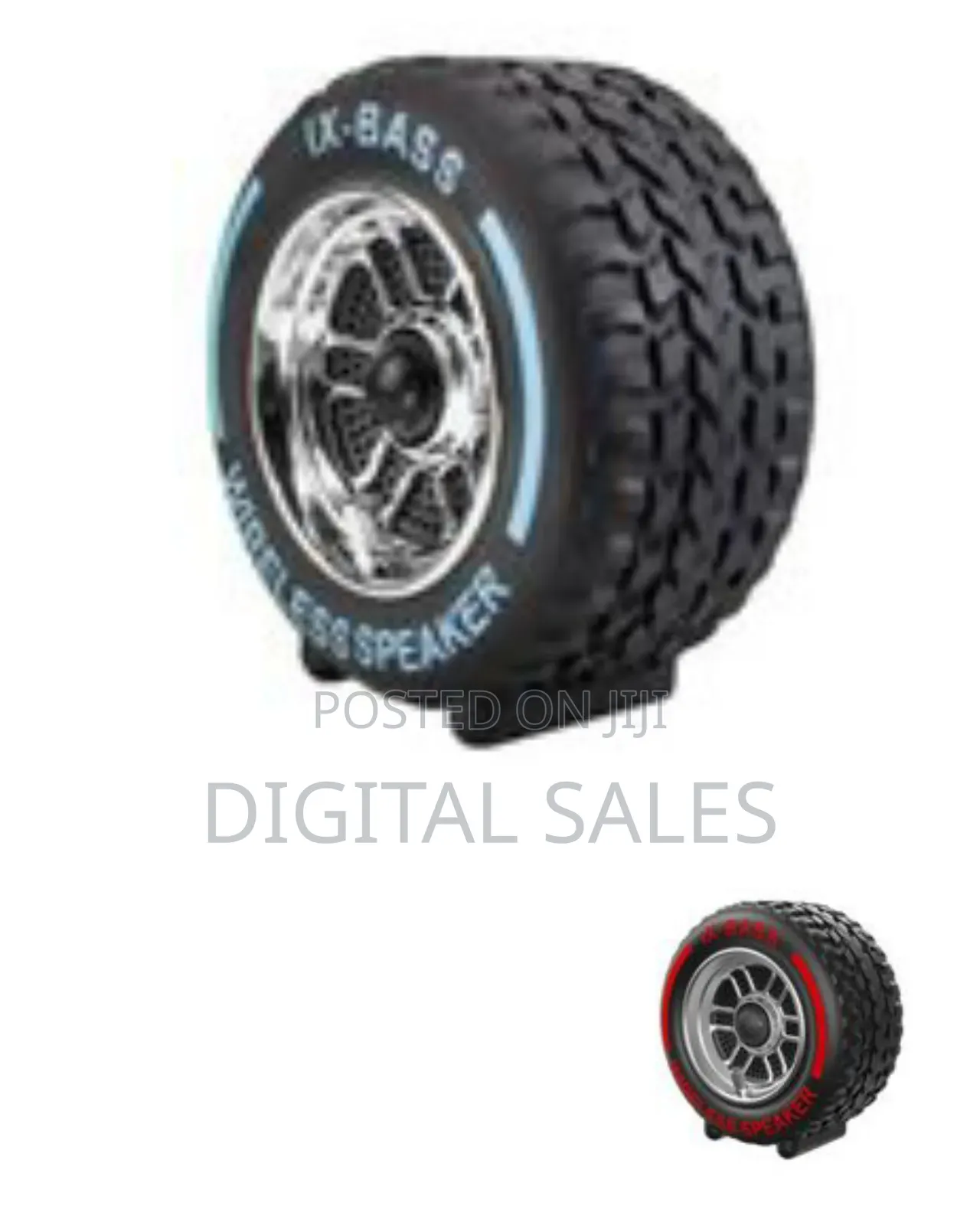 Wireless Portable Bluetooth Speaker Designed Like a Car Tyre