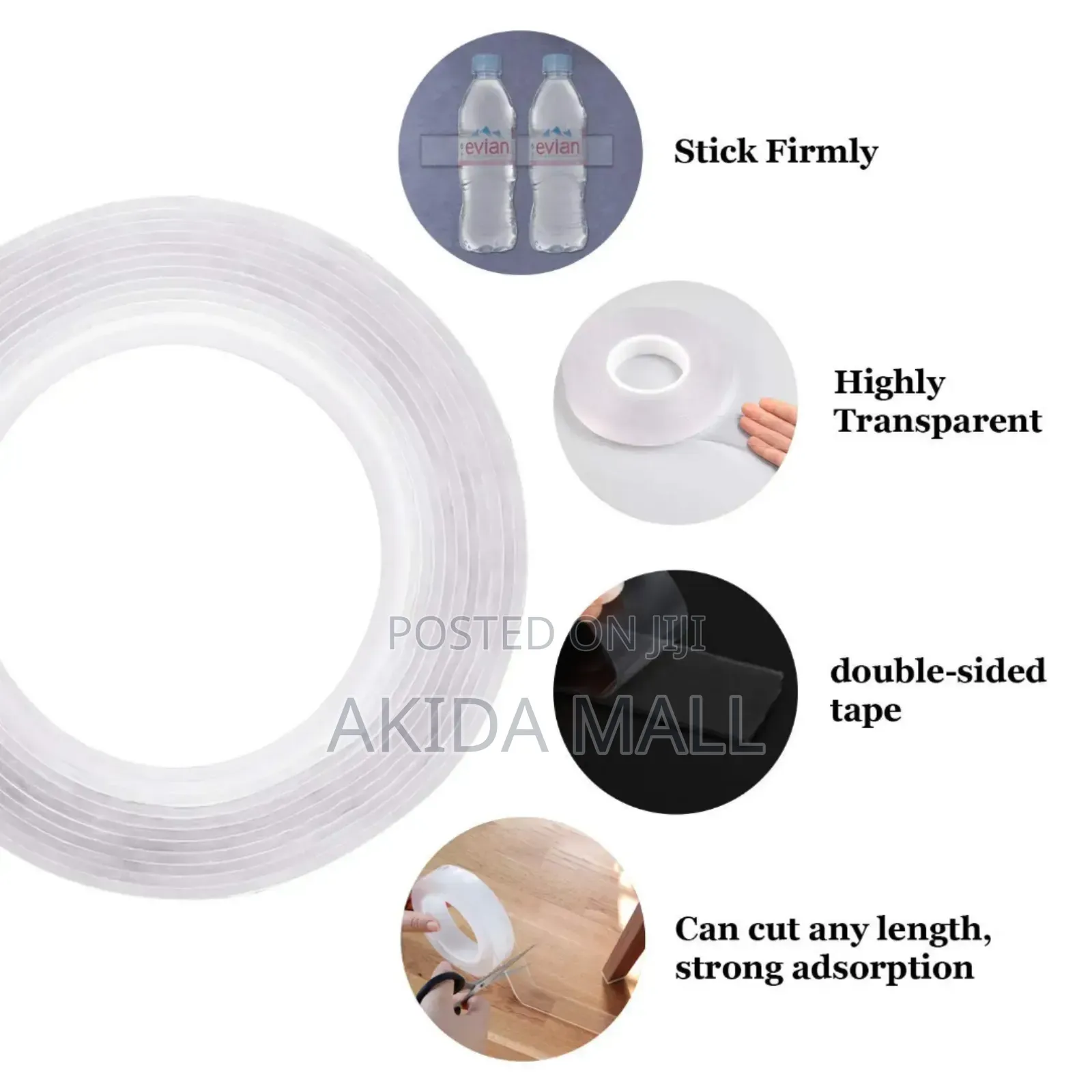 Double Sided Biggest Size Reusable 50mm High Adhesive Nano Tape