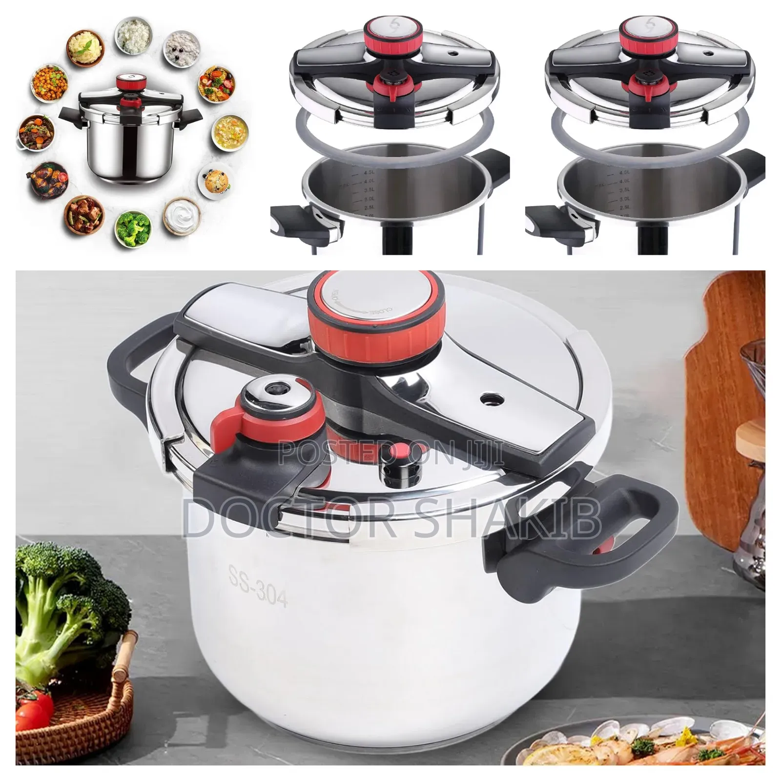 Deniphi 8l Stainless Steel Pressure Cooker