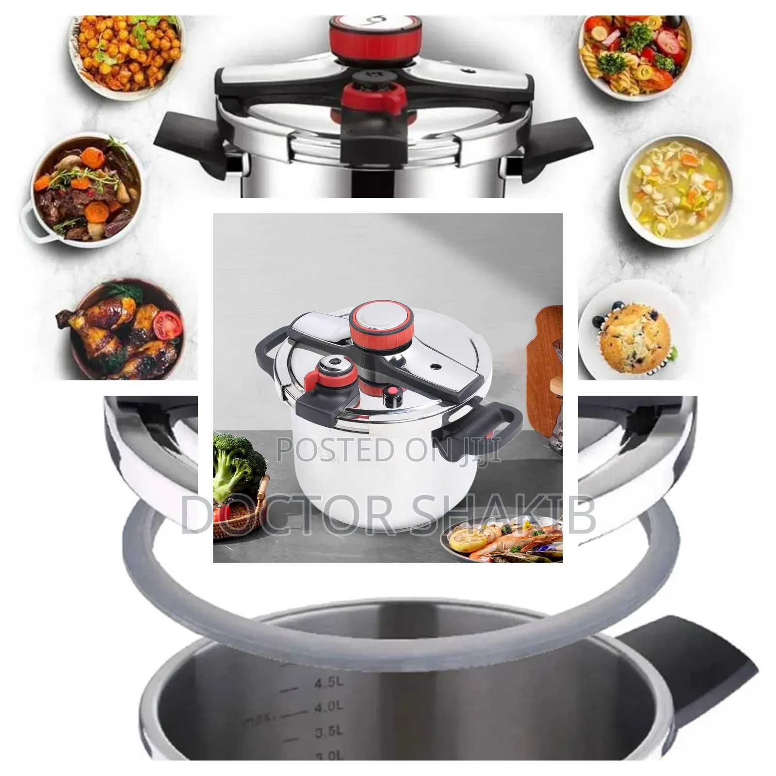 Deniphi 8l Stainless Steel Pressure Cooker