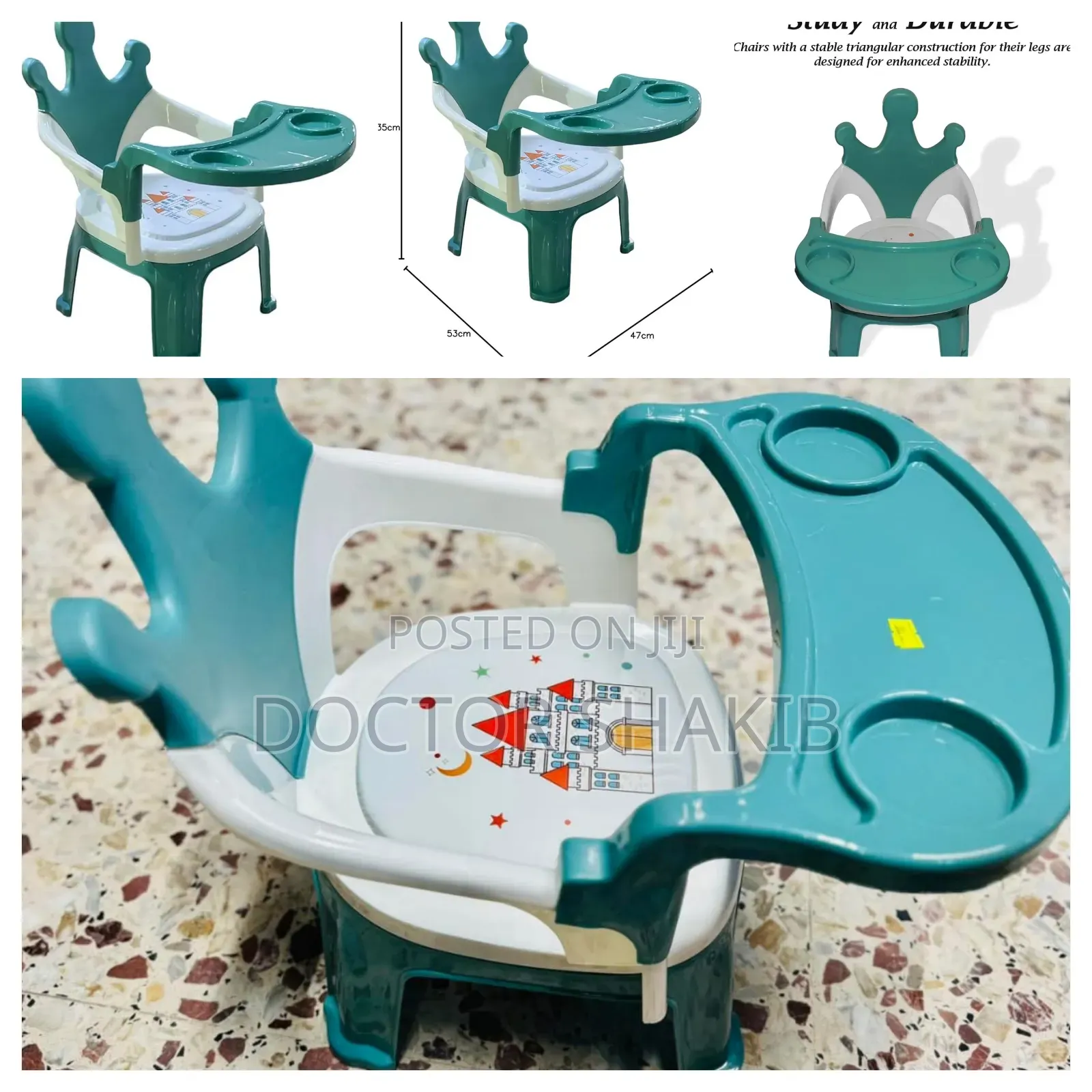 Plastic Chu-Chu Musical Chair for Baby With Tray