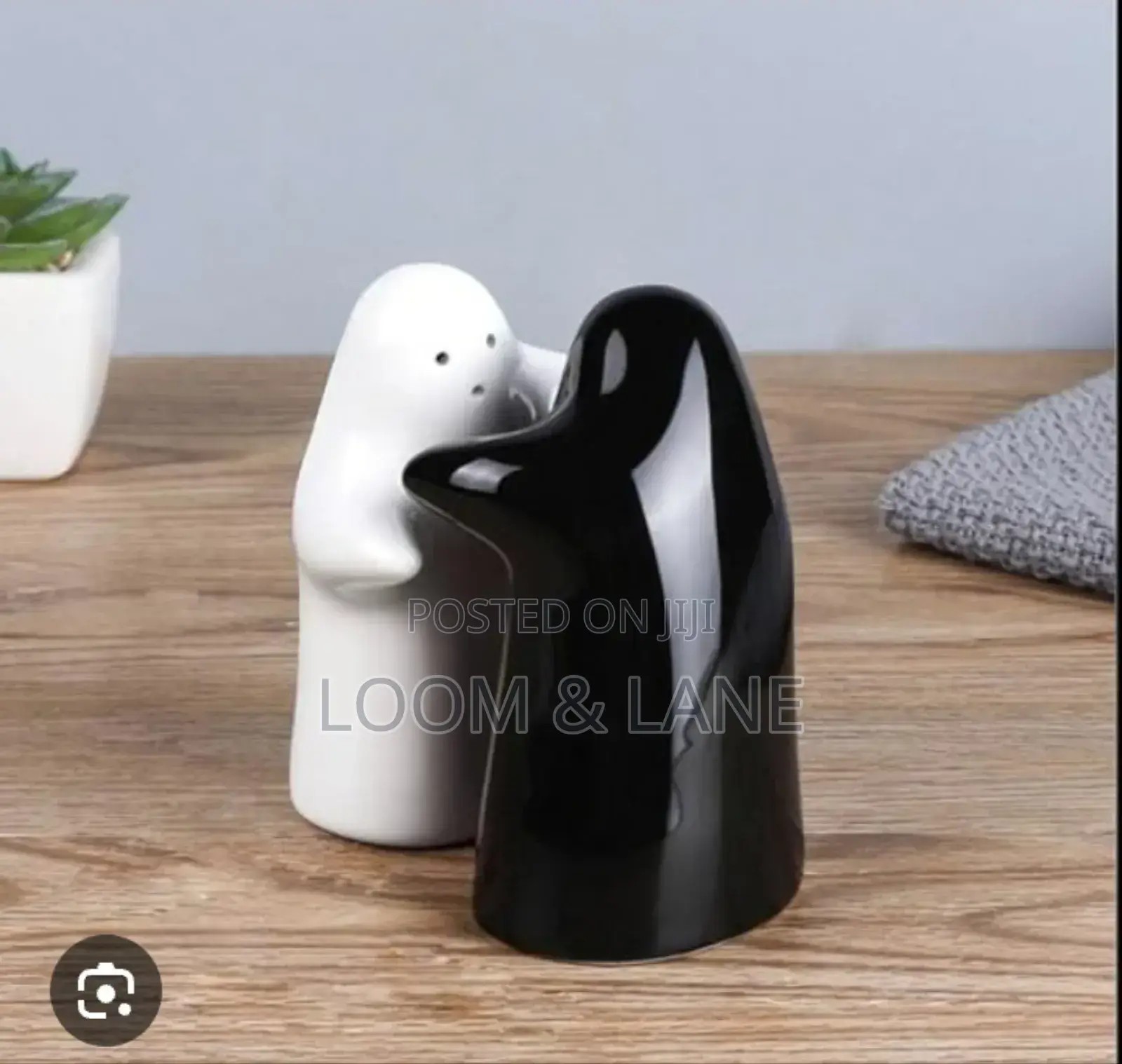 Ceramic Couple Hug Salt and Pepper Shakers