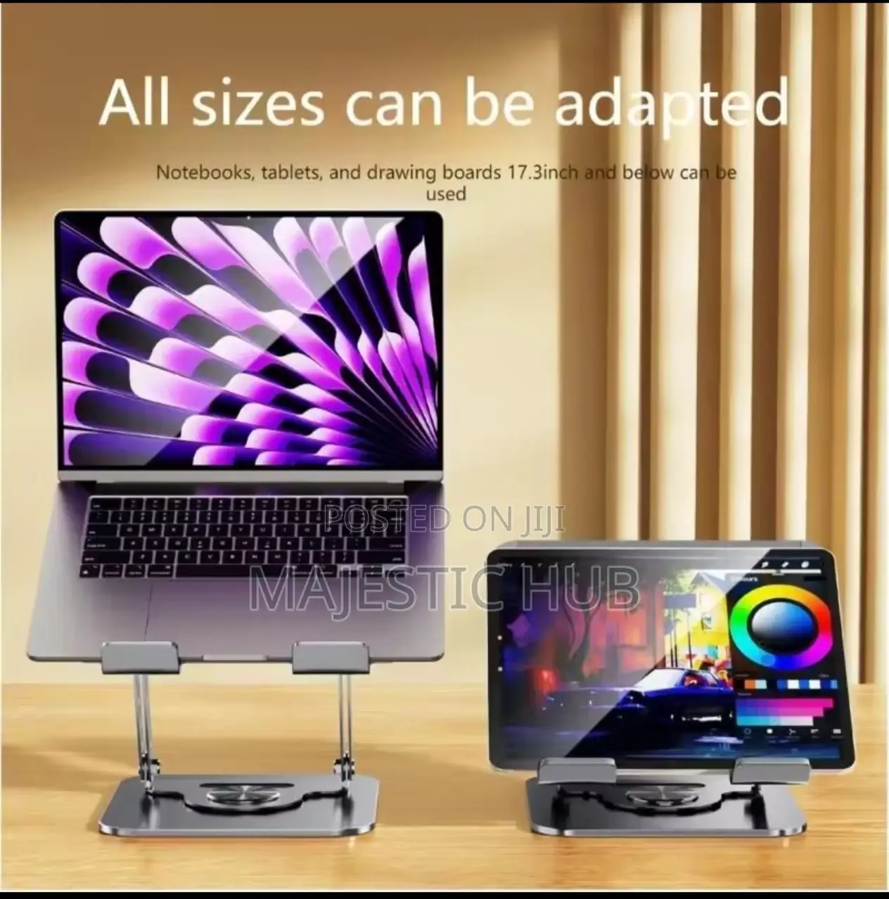 Adjustable Laptop Stand With 360° Rotating Base