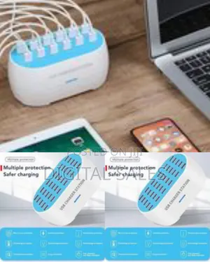 Smart Multi-Port Usb Charger Station With Automatic Cooling