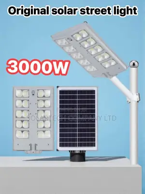 3000w Solar Powered Street Light W/ Motion Sensor Remote