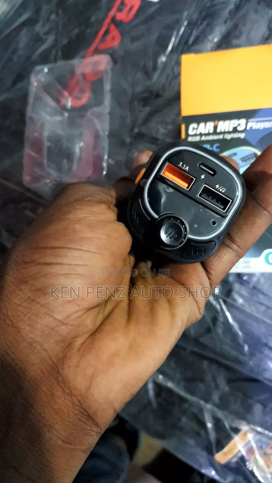 Car Bluetooth Fm Transmitter and Charger With C Charger Port