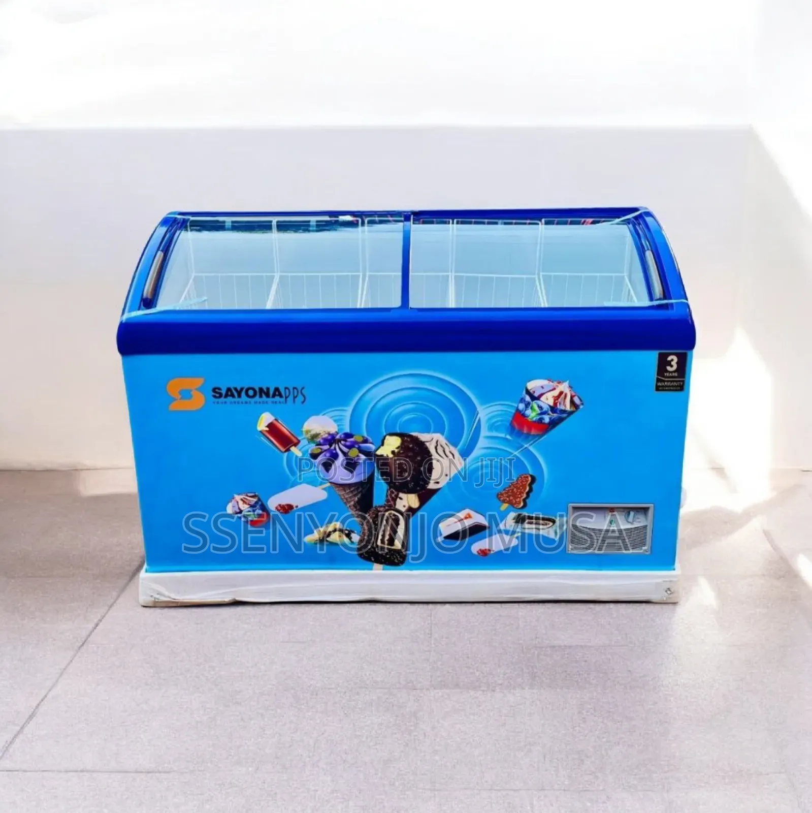 Sayona 410l Chest Freezer - Double Transparent Doors for Ice