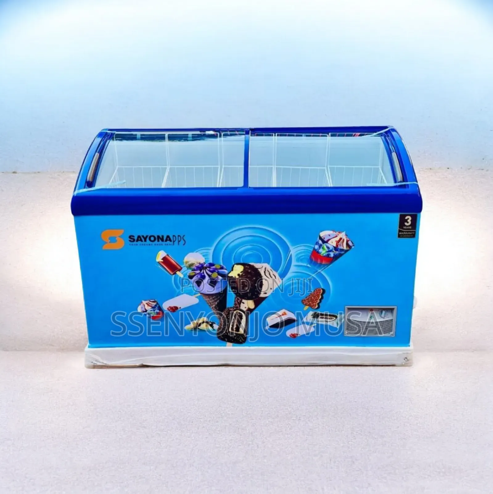 Sayona 410l Chest Freezer - Double Transparent Doors for Ice