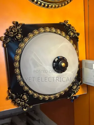 Black and Gold Ceiling Lamp Holder